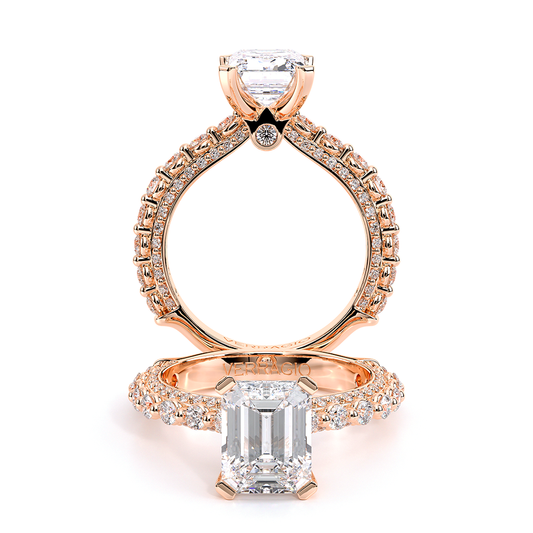 Verragio Pave Emerald Engagement Ring