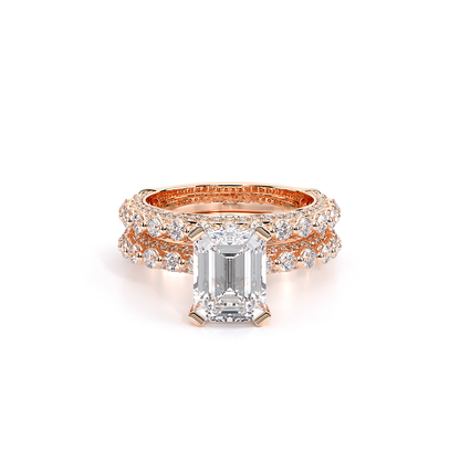 Verragio Pave Emerald Engagement Ring