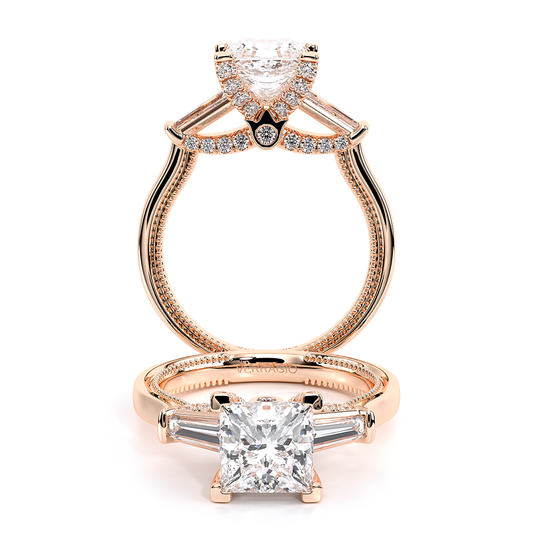 Verragio Three-Stone Princess Engagement Ring