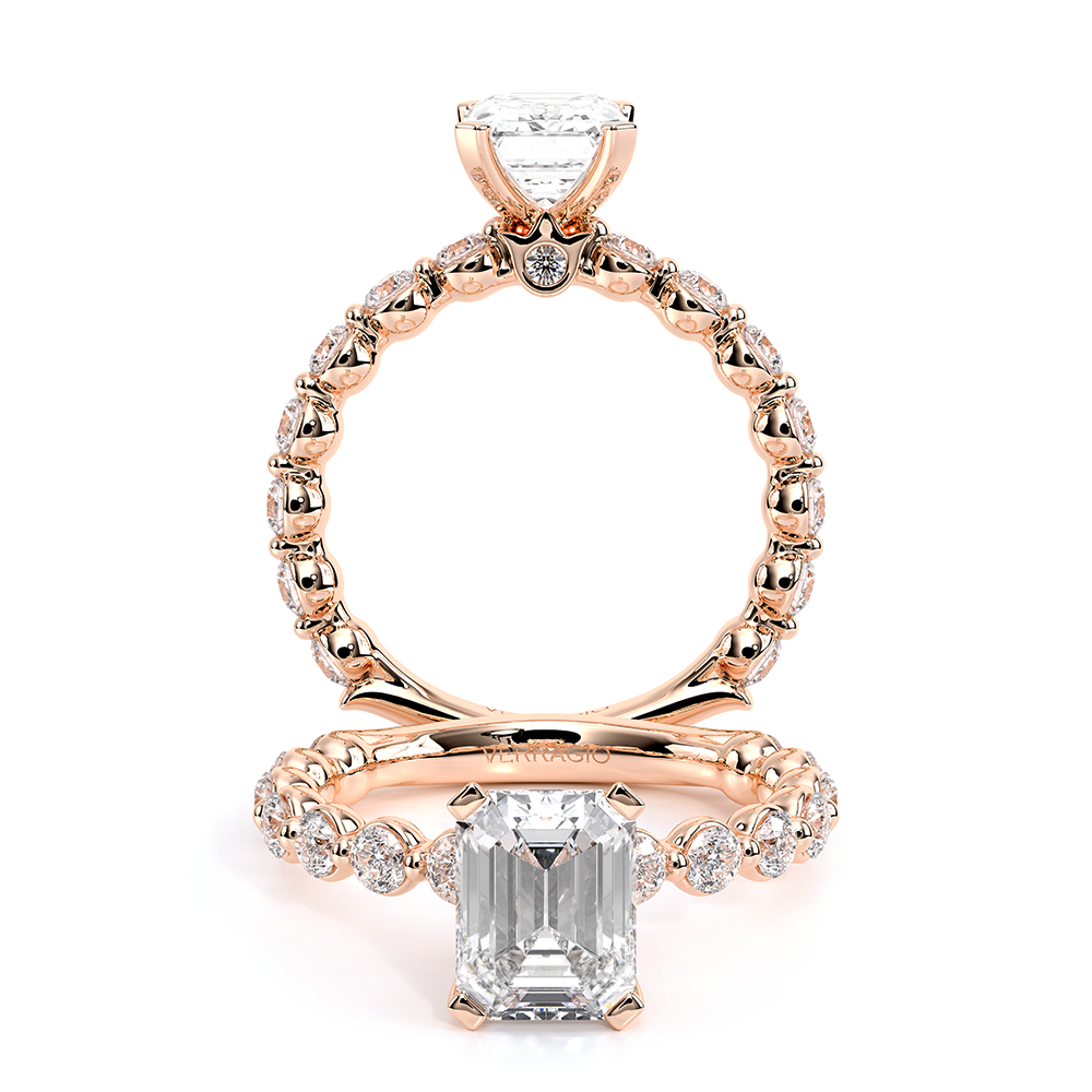 Verragio Pave Emerald Engagement Ring