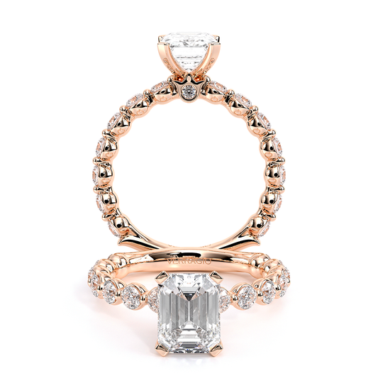 Verragio Pave Emerald Engagement Ring