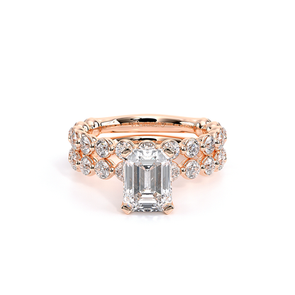 Verragio Pave Emerald Engagement Ring