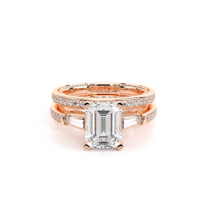 Verragio Three-Stone Emerald Engagement Ring