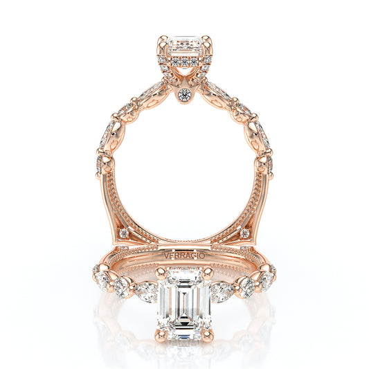 Verragio Halo Emerald Engagement Ring