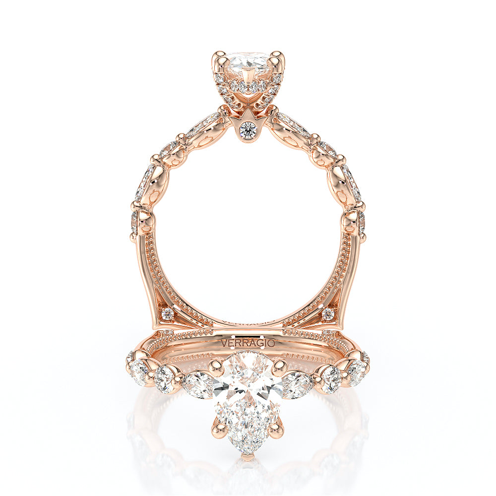 Verragio Halo Pear Engagement Ring