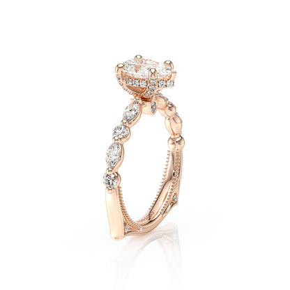 Verragio Halo Pear Engagement Ring
