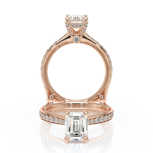 Verragio Halo Emerald Engagement Ring
