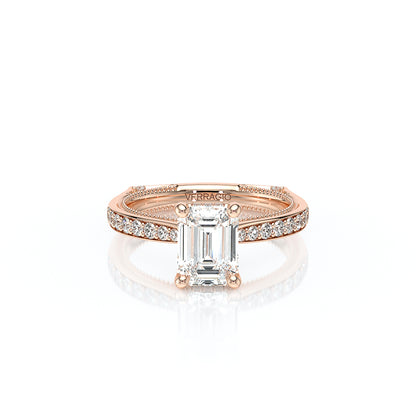 Verragio Halo Emerald Engagement Ring