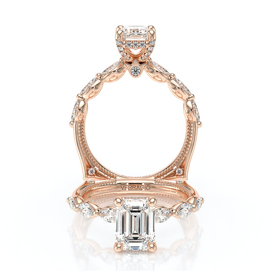 Verragio Halo Emerald Engagement Ring