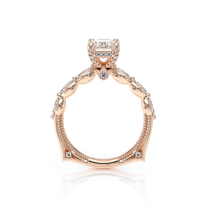 Verragio Halo Emerald Engagement Ring