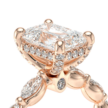 Verragio Halo Emerald Engagement Ring