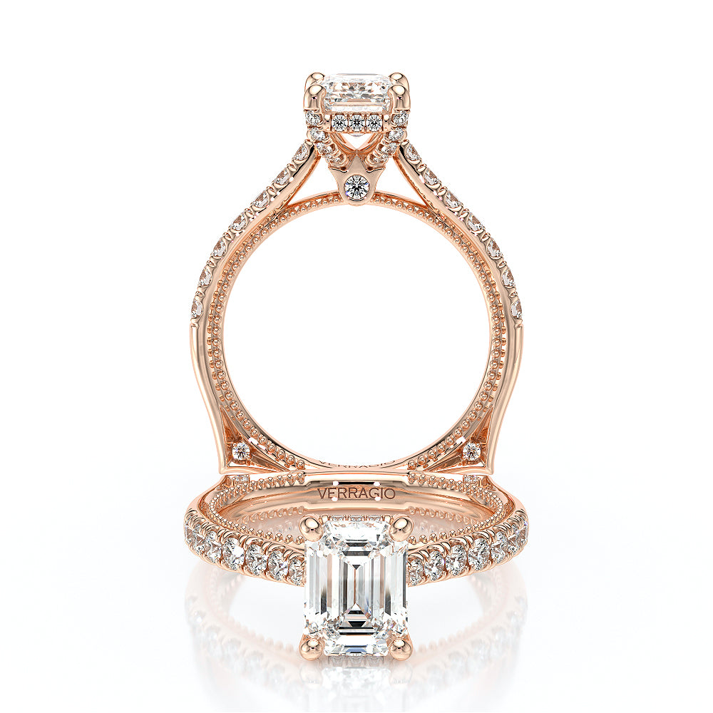 Verragio Halo Emerald Engagement Ring