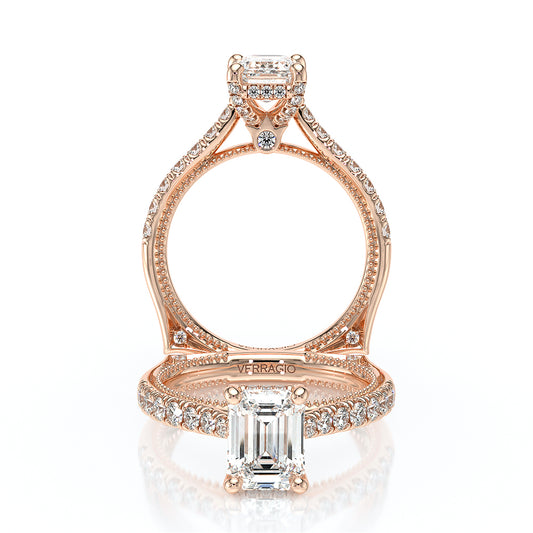 Verragio Halo Emerald Engagement Ring