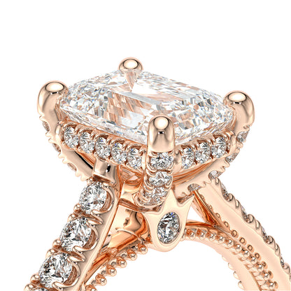 Verragio Halo Emerald Engagement Ring