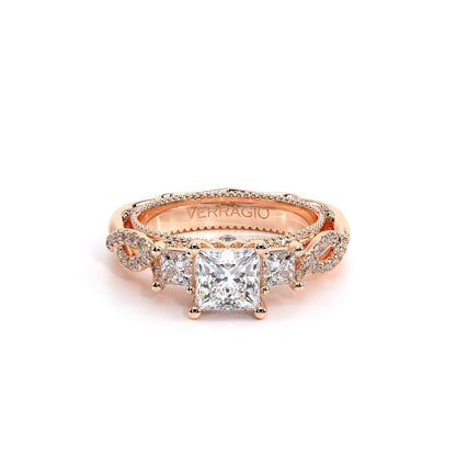 Verragio Three-Stone Princess Engagement Ring