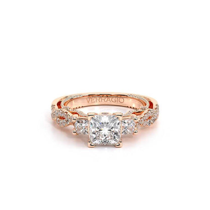 Verragio Three-Stone Princess Engagement Ring