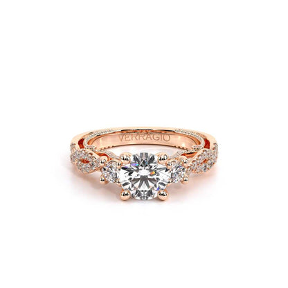 Verragio Three-Stone Round Engagement Ring