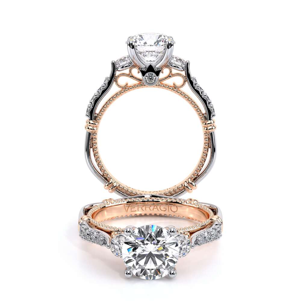 Verragio Three-Stone Round Engagement Ring