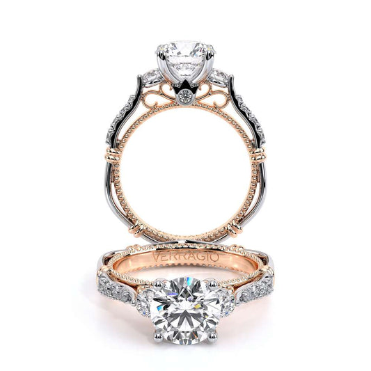Verragio Three-Stone Round Engagement Ring