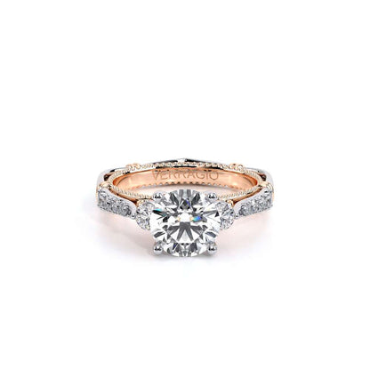 Verragio Three-Stone Round Engagement Ring