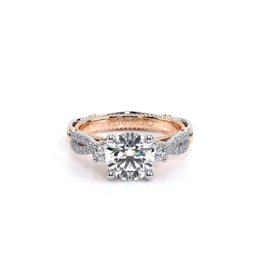 Verragio Three-Stone Round Engagement Ring