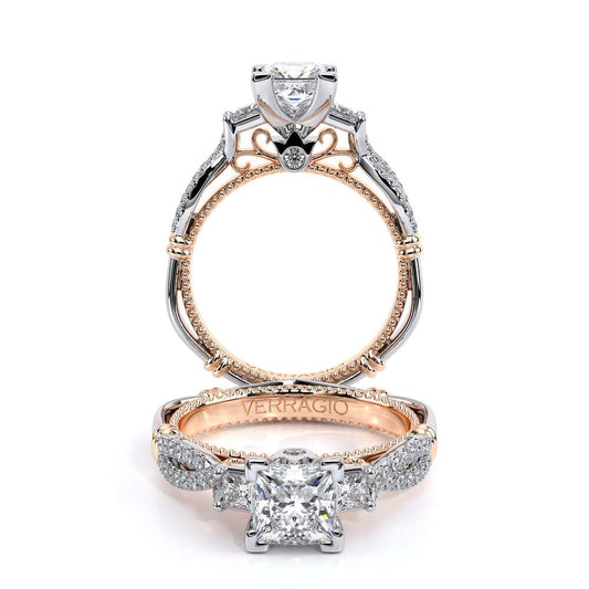 Verragio Three-Stone Princess Engagement Ring