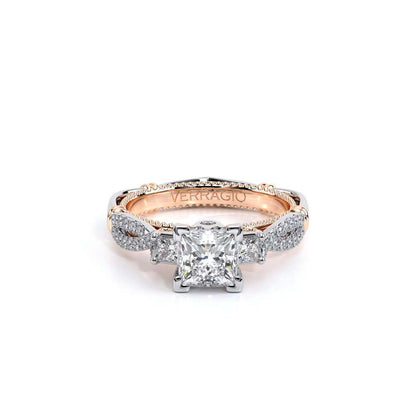 Verragio Three-Stone Princess Engagement Ring