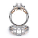 Verragio Three-Stone Emerald Engagement Ring