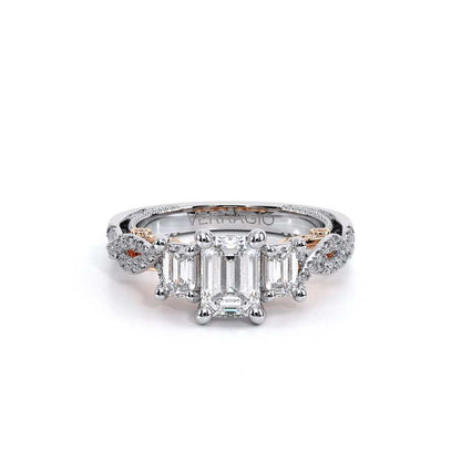 Verragio Three-Stone Emerald Engagement Ring