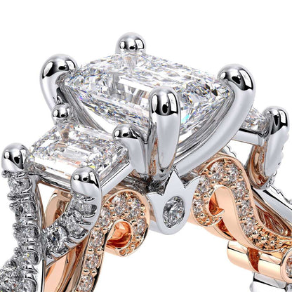Verragio Three-Stone Emerald Engagement Ring