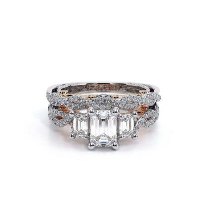Verragio Three-Stone Emerald Engagement Ring