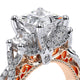 Verragio Three-Stone Princess Engagement Ring