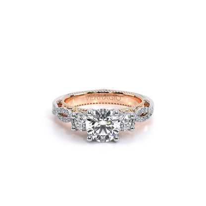 Verragio Three-Stone Round Engagement Ring
