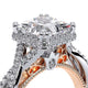 Verragio Halo Princess Engagement Ring