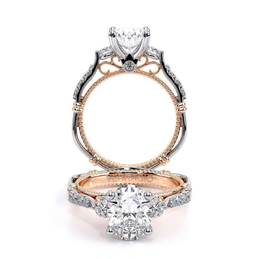 Verragio Three-Stone Oval Engagement Ring