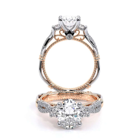 Verragio Three-Stone Oval Engagement Ring