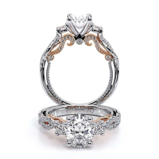 Verragio Three-Stone Oval Engagement Ring