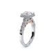 Verragio Halo Princess Engagement Ring