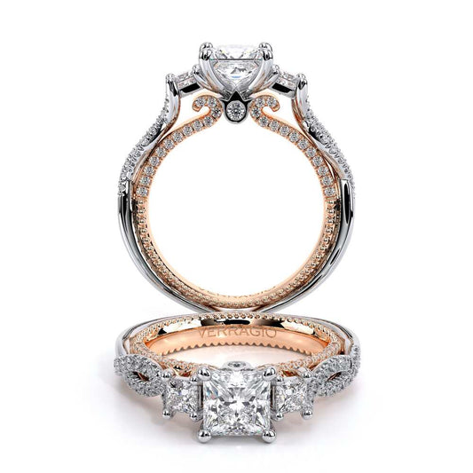 Verragio Three-Stone Princess Engagement Ring