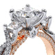 Verragio Three-Stone Princess Engagement Ring