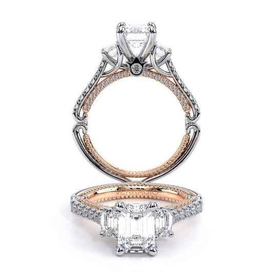 Verragio Three-Stone Emerald Engagement Ring