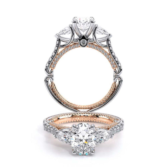 Verragio Three-Stone Oval Engagement Ring