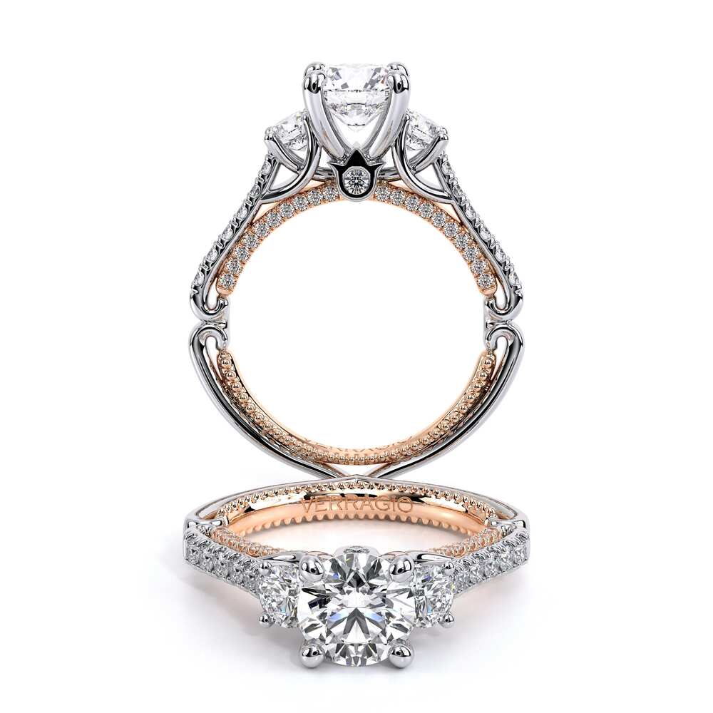Verragio Three-Stone Round Engagement Ring