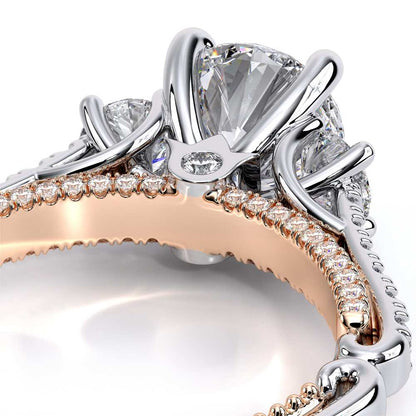 Verragio Three-Stone Round Engagement Ring