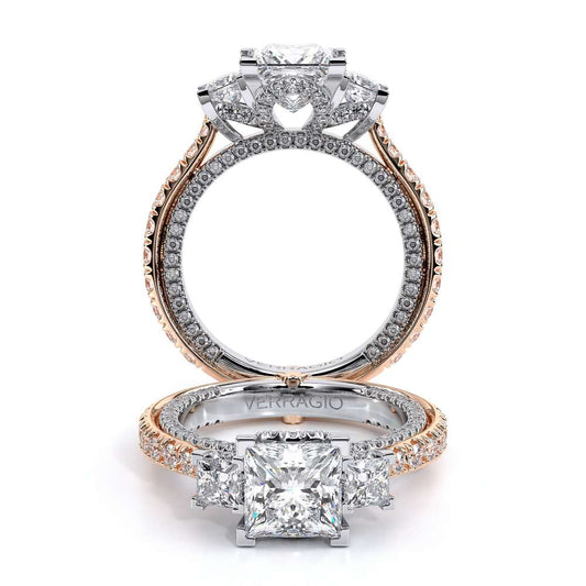 Verragio Three-Stone Princess Engagement Ring