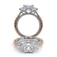 Verragio Three-Stone Princess Engagement Ring