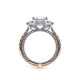 Verragio Three-Stone Princess Engagement Ring