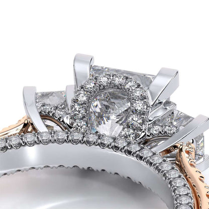 Verragio Three-Stone Princess Engagement Ring