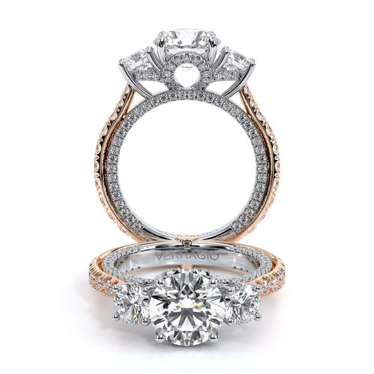 Verragio Three-Stone Round Engagement Ring