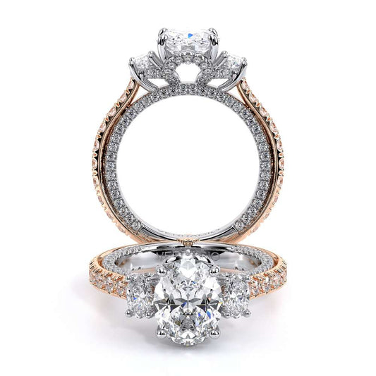 Verragio Three-Stone Oval Engagement Ring
